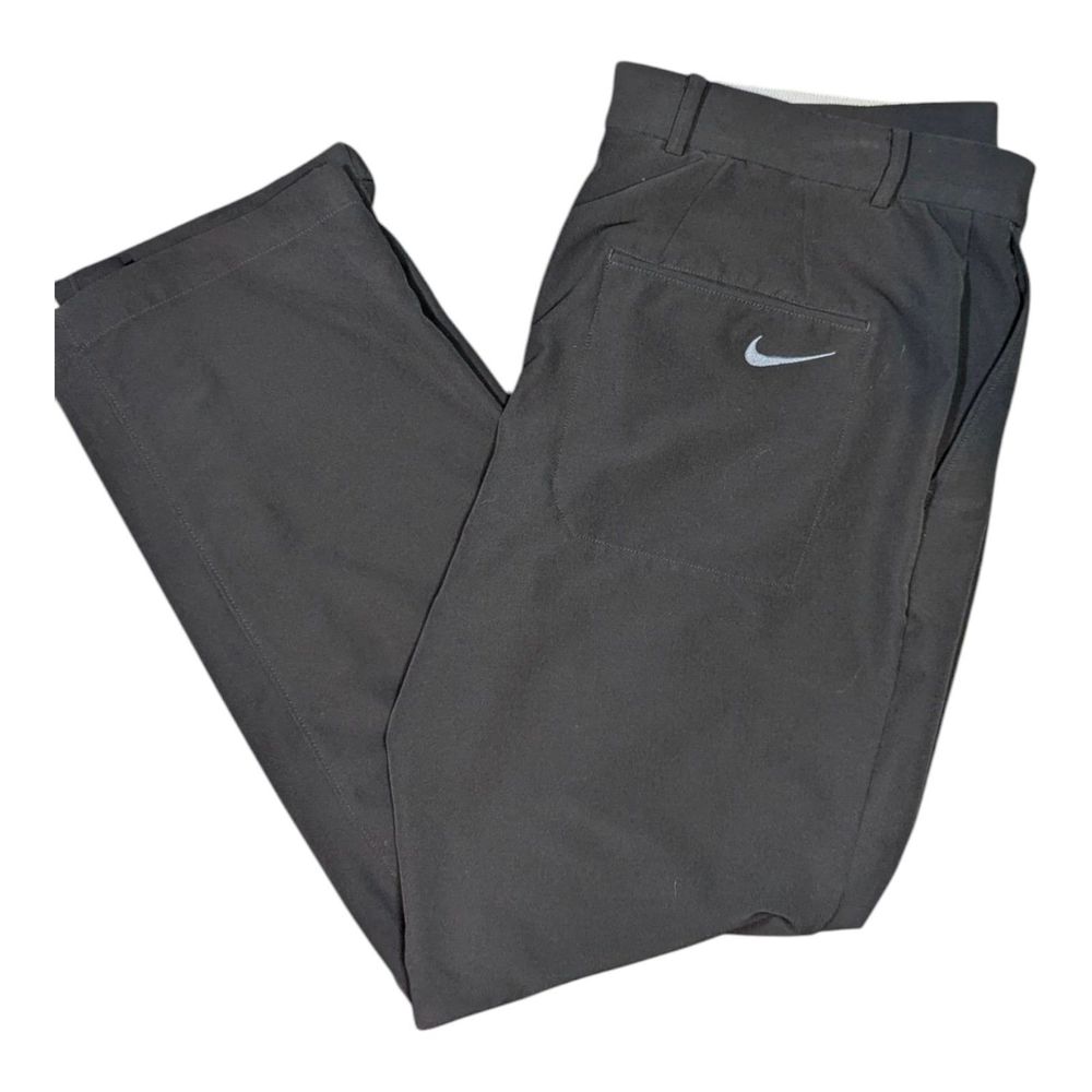 Nike Golf Dri-Fit Flat Front Men's Black Pants 38W X 32L 921751-010 Pre Owned